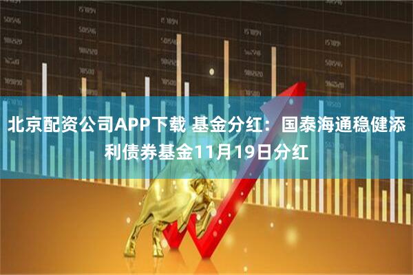 北京配资公司APP下载 基金分红：国泰海通稳健添利债券基金11月19日分红
